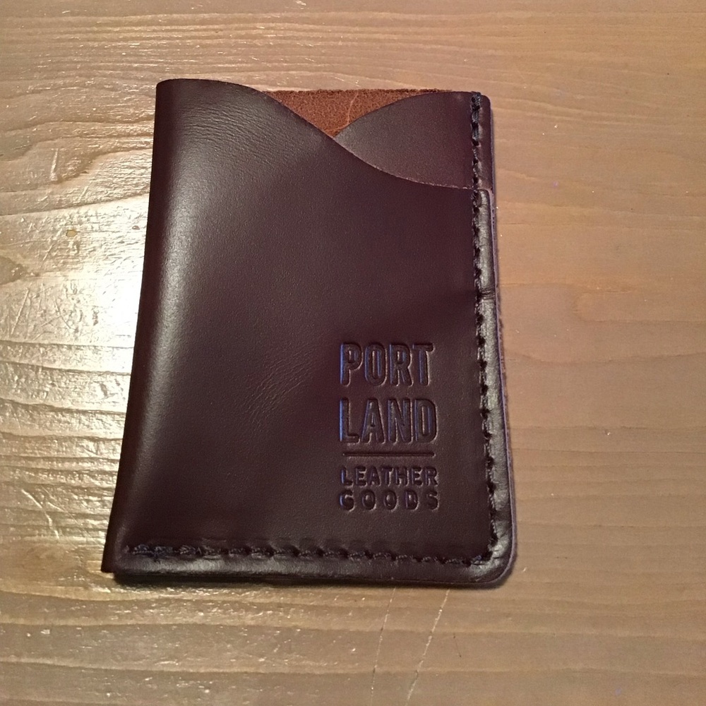 PORTLAND LEATHER GOODS MINIMALIST CARD WALLET NWOT